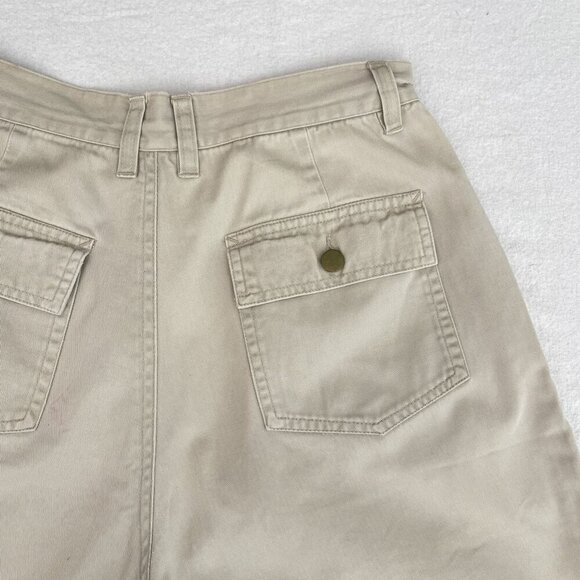 90s Vintage Basic Editions Womens Khaki Tan Cargo Shorts Size 8 - Picture 6 of 11